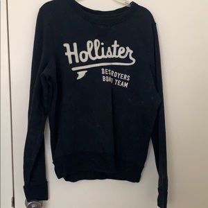 Navy Hollister crew neck sweater